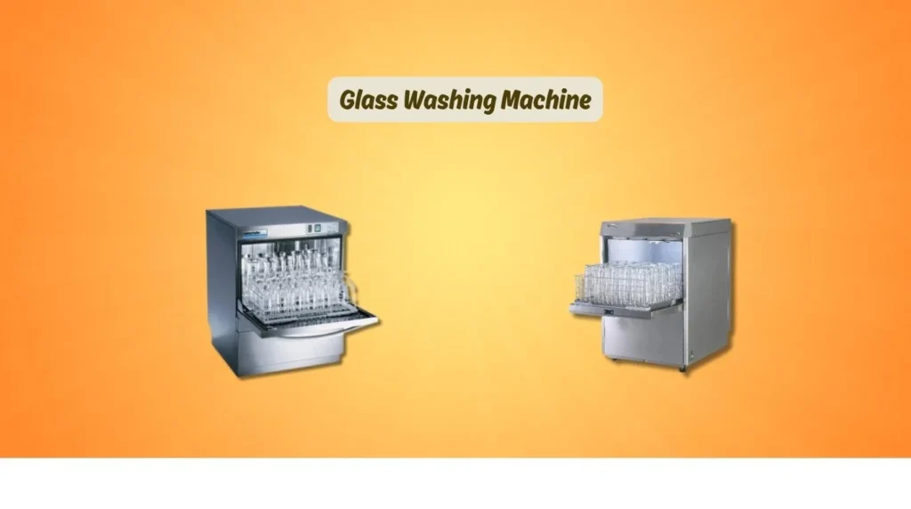 An automatic glass washing machine for cleaning bar glassware