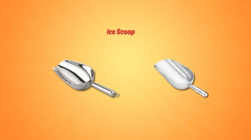 A durable ice scoop for transferring ice