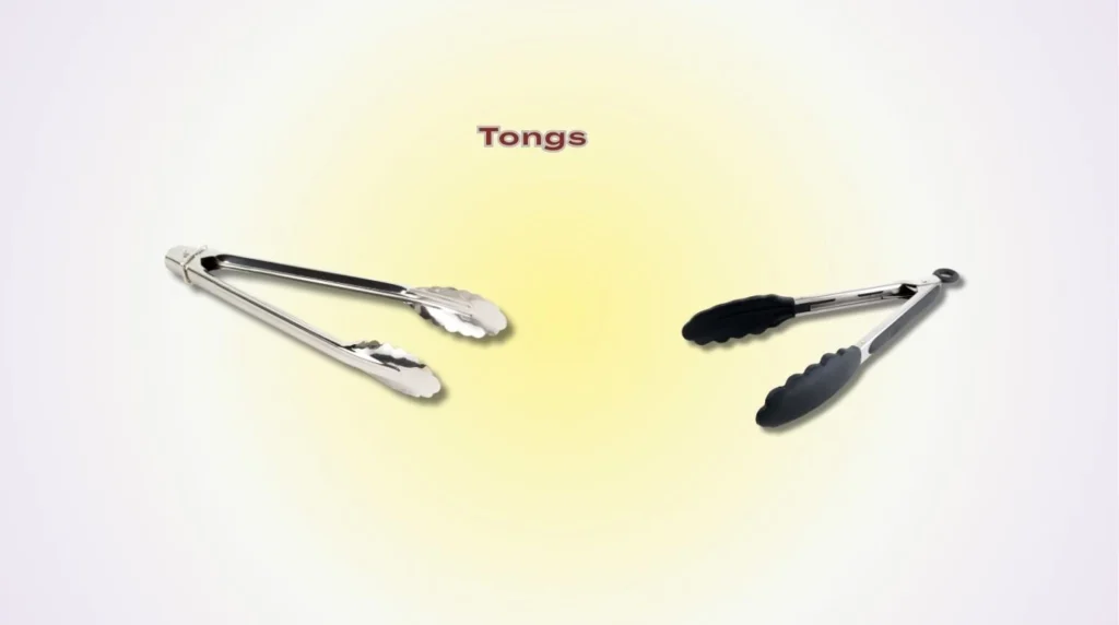 Stainless steel ice tongs for handling ice hygienically