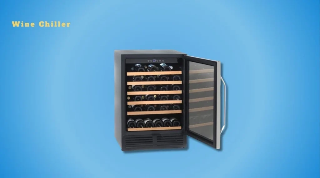 A temperature-controlled wine chiller for wine storage