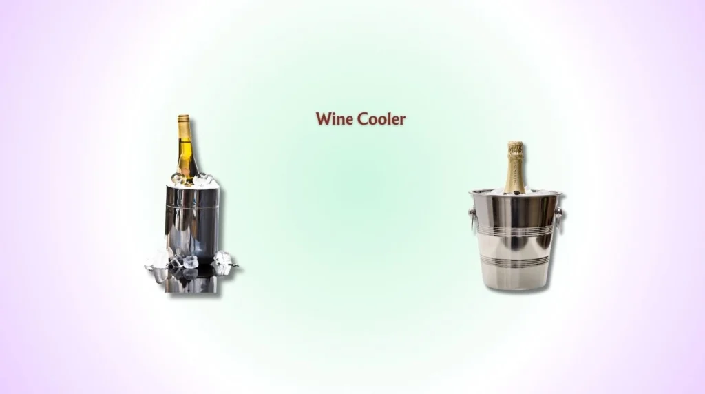 A wine cooler bucket for chilling white and rosé wine