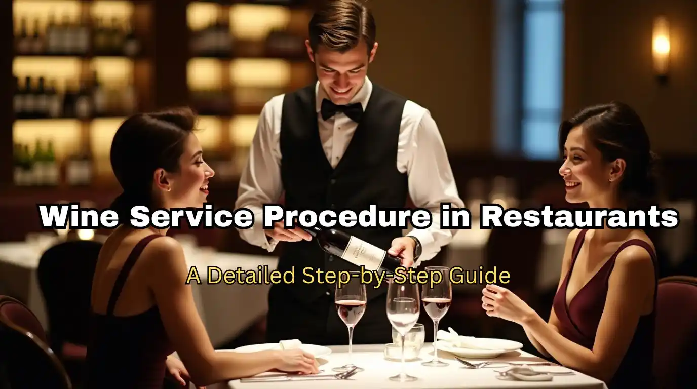 Sommelier serving red wine to a female guest in a fine dining restaurant — Wine Service Procedure in Restaurants